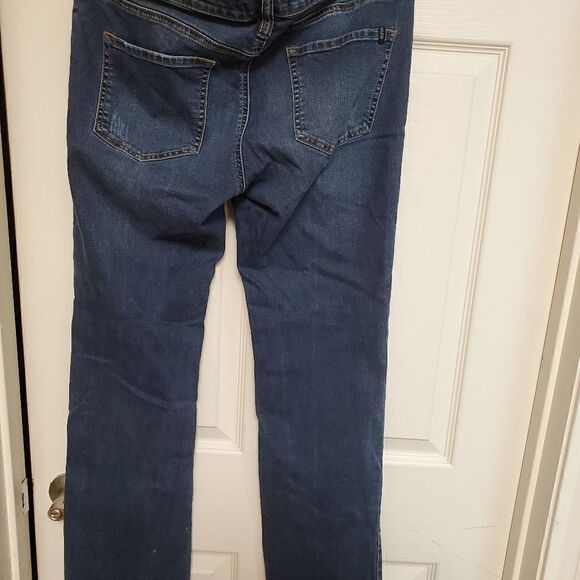 Buffalo David Bitton Faith Mid Rise Straight Distressed Women's 32 Blue - Picture 3 of 9